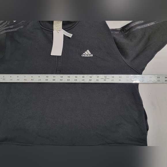 Adidas Multisport Allover Print Hoodie Womens Size Large Cropped 1/4 Zip - Picture 12 of 14